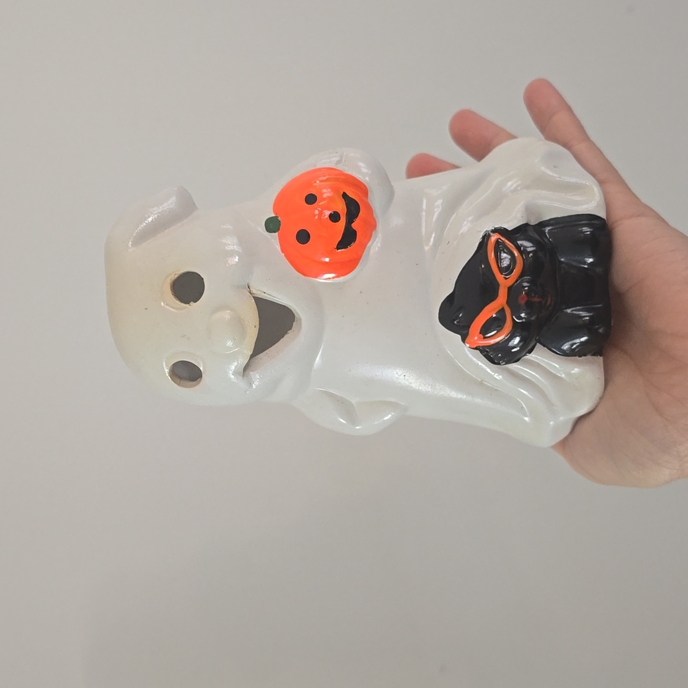 Vintage Halloween ceramic Ghost tea light holder
